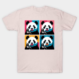 Pop Pursed Lips Panda - Funny Panda Art T-Shirt